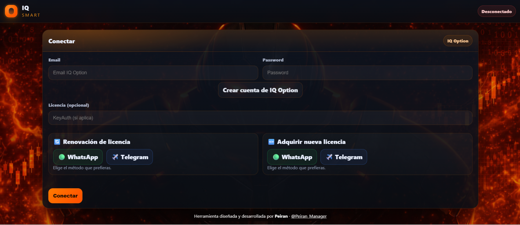 Pantalla de inicio / Login